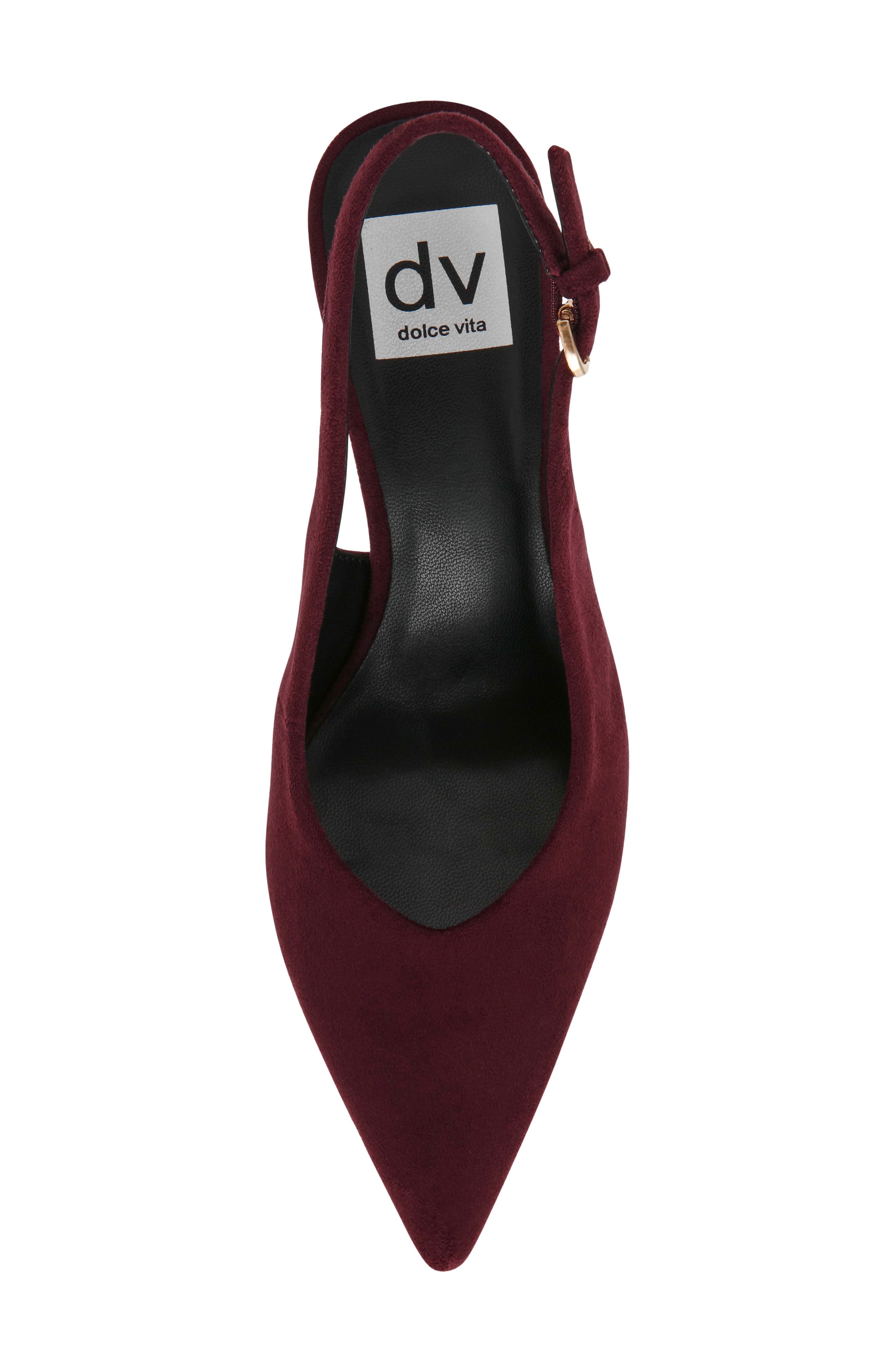 Grant Pointed Toe Slingback Pump, Alternate, color, BURGUNDY