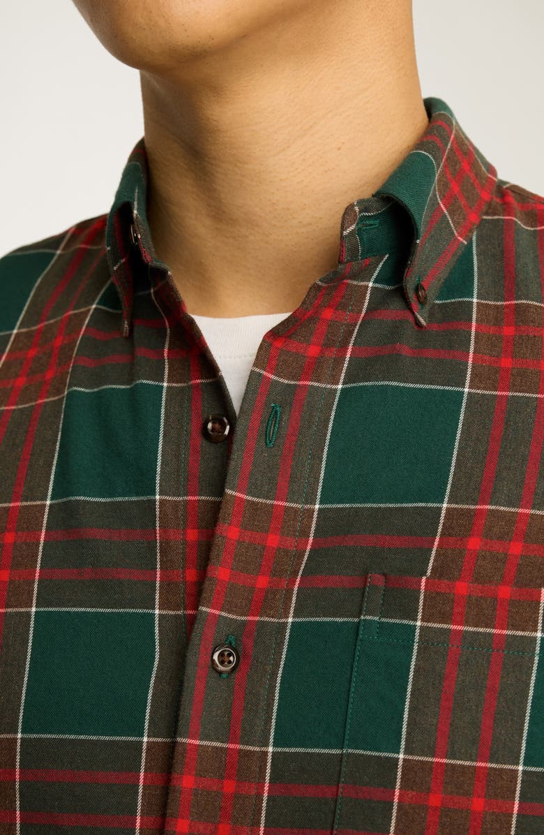 Bonobos Everyday Slim Fit Plaid Cotton Stretch Flannel Button-Down Shirt, Alternate, color,