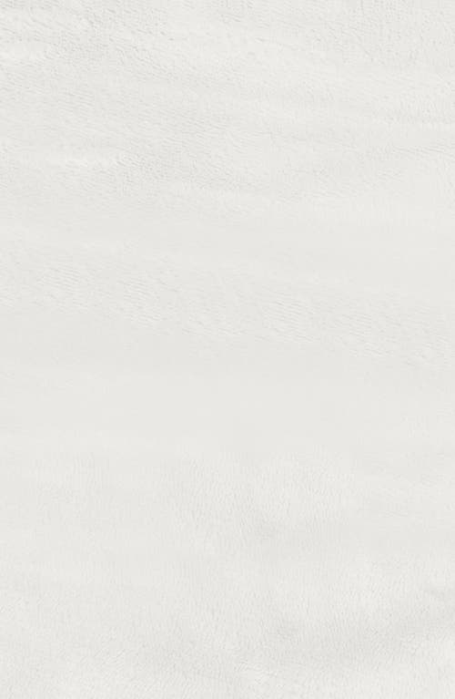 Woven & Weft Faux Shearling Fleece Throw Blanket In White