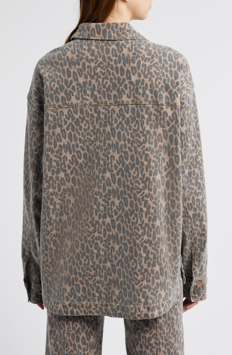 HIDDEN JEANS Cheetah Print Oversize Shacket, Alternate, color, 