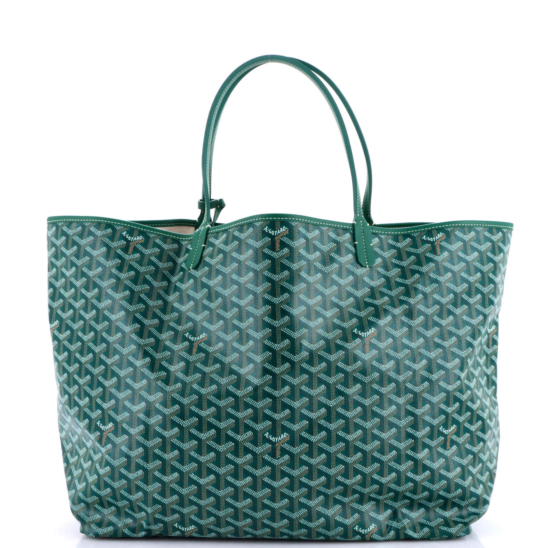 Pre-Owned Goyard Saint Louis Tote Coated Canvas GM, Main, color, Green