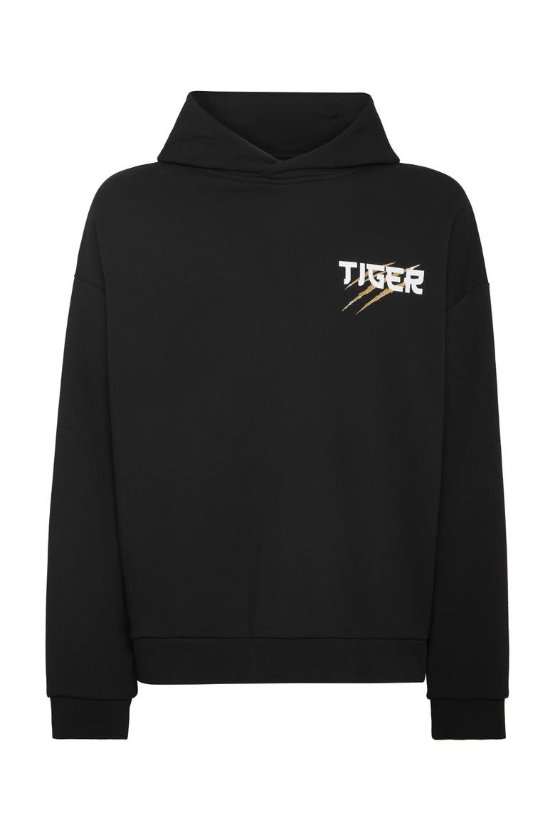 Hooded Sweatshirt Tiger Tokyo Men, Main, color, black/lightgold