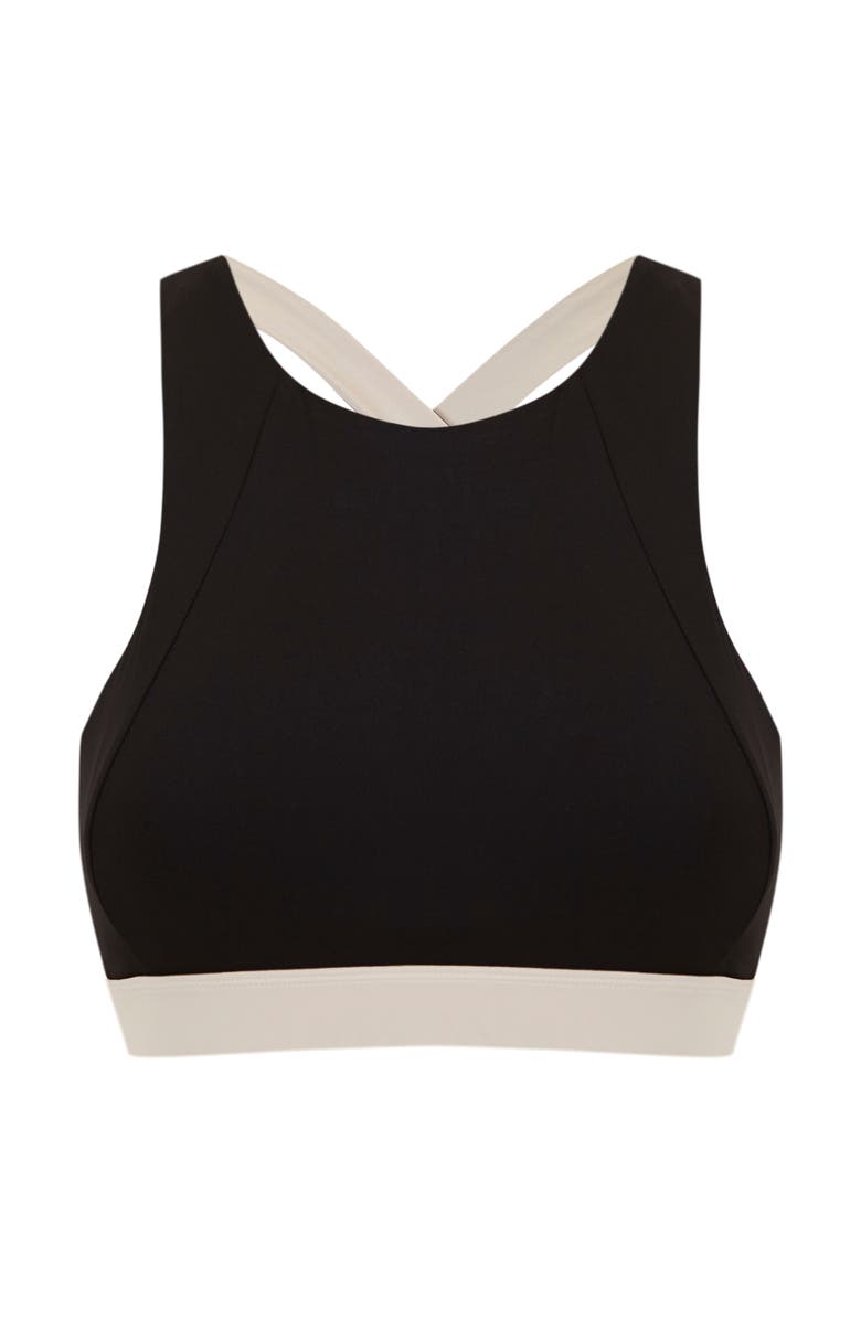 Born Living Yoga Fiorella High Support Performance Sport Top, Alternate, color, Black/Stone