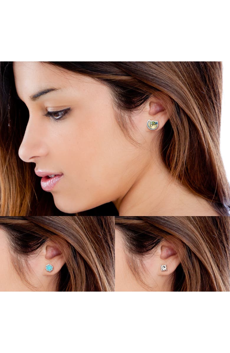 Star Wars The Mandalorian Stud Earrings, 3 Pairs, Alternate, color, Multi