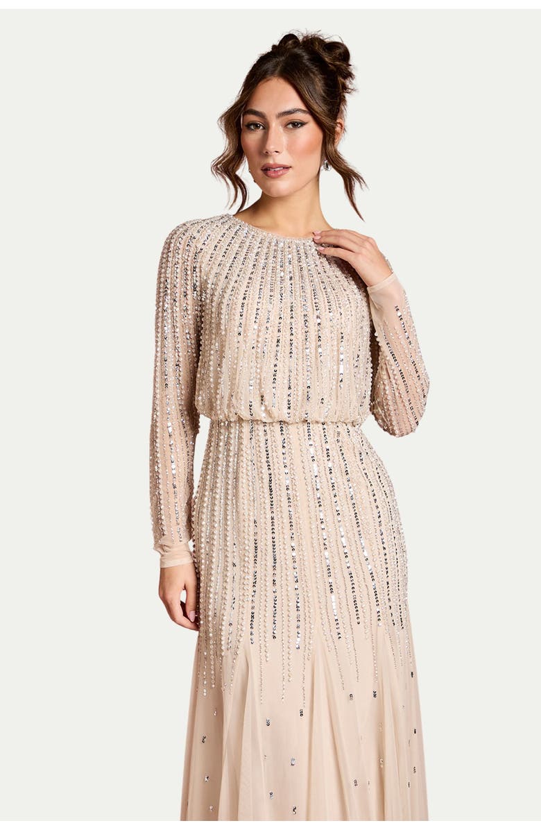 Coast Long Sleeve Maxi Dress, Alternate, color, Champagne