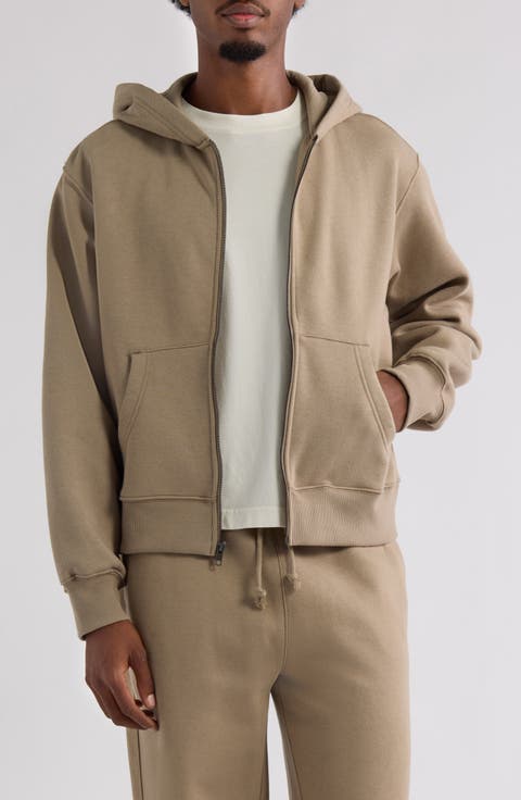 Crop Fleece Zip Hoodie
