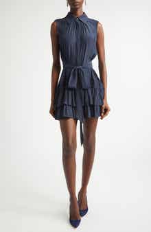 Edelina Sleeveless Tiered Minidress