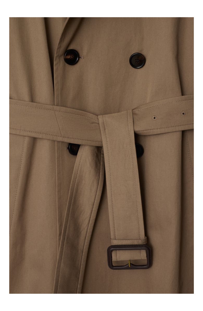 Burberry Long Gabardine Chestwood Trench Coat, Alternate, color, Clay Brown