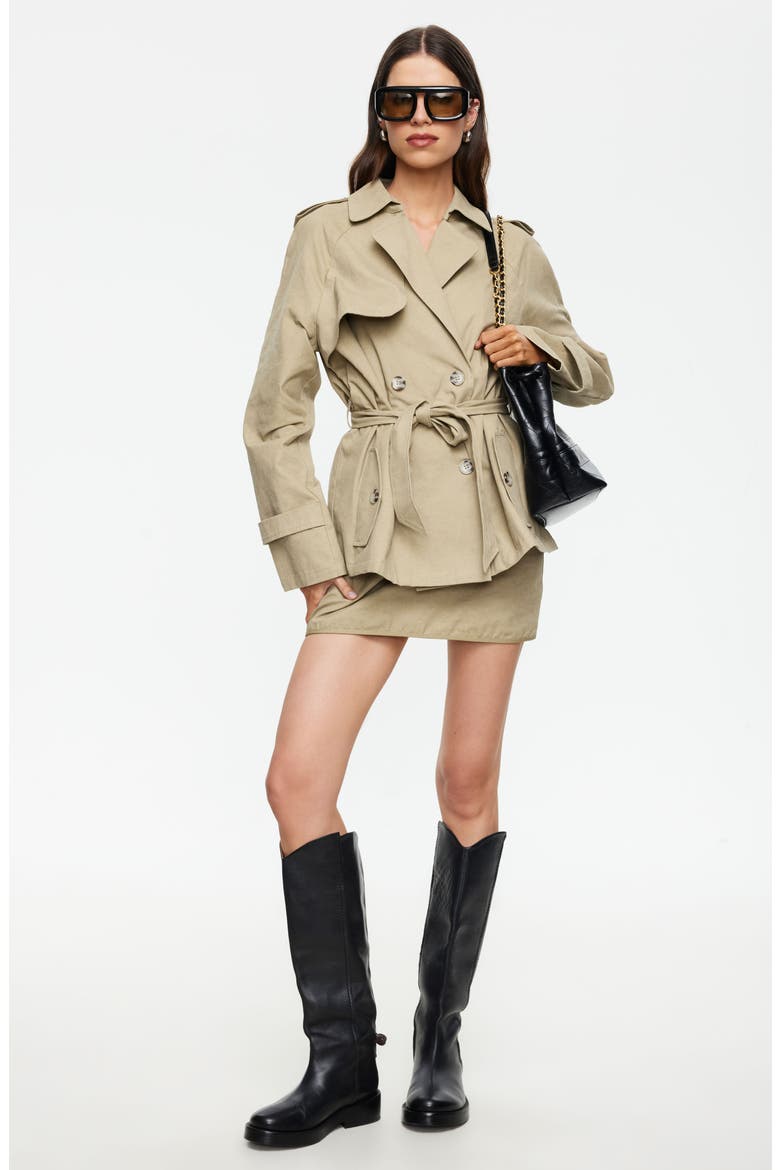 Trencherous Crop Coat, Alternate, color, TAN
