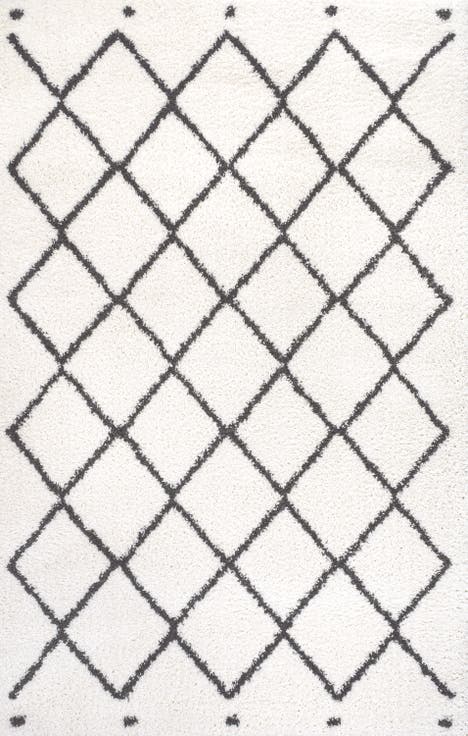 Cami Moroccan Style Diamond Shag Area Rug