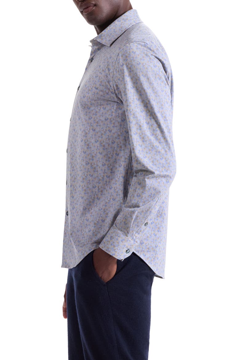 Jimmy OoohCotton® Geo Print Button-Up Shirt, Alternate, color, SAND