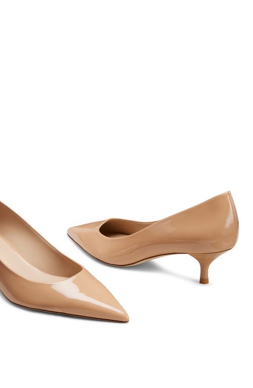 Stuart Weitzman Stuart 75 Womens Patent Pointed Toe Pumps In Adobe