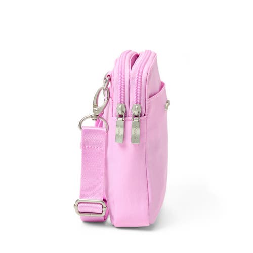 Baggallini Modern Take Two Rfid Crossbody Bag In Hibiscus Pink