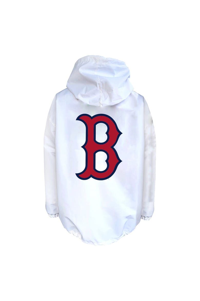 Men's Mitchell & Ness  White Boston Red Sox Big & Tall Full-Snap Hooded Jacket, Alternate, color, White
