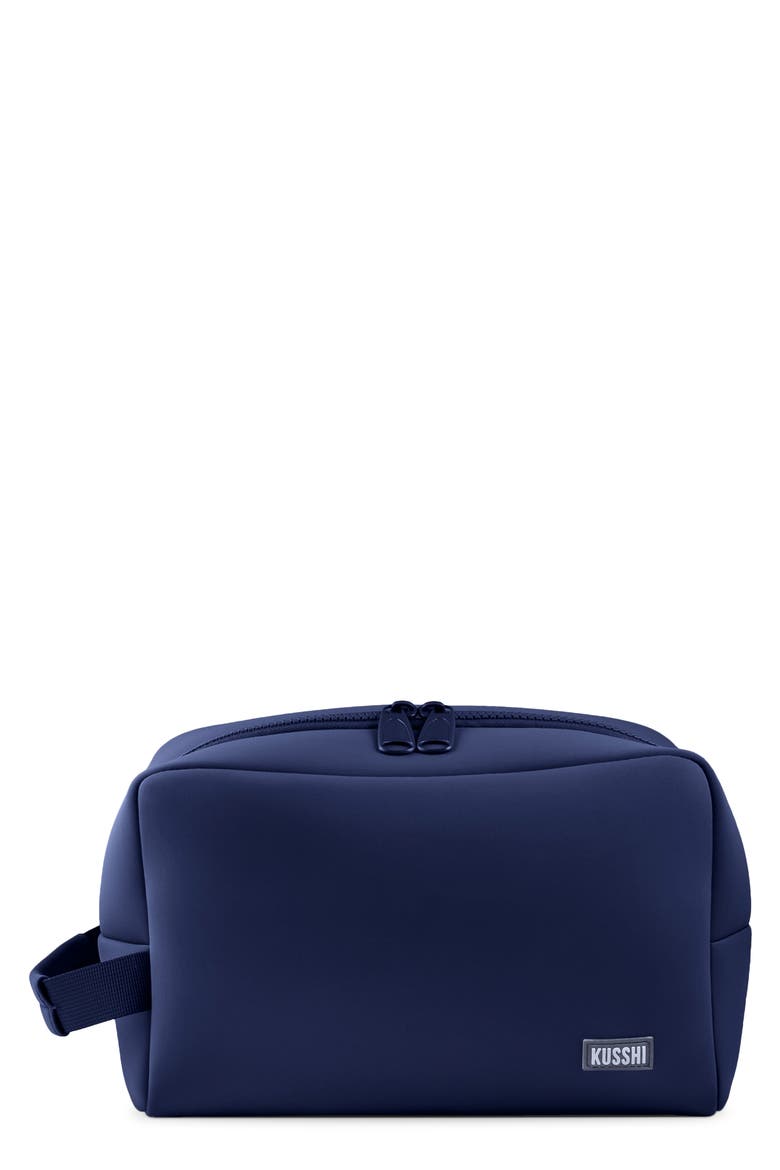 Neoprene Dopp Kit, Main, color, NAVY/ KHAKI