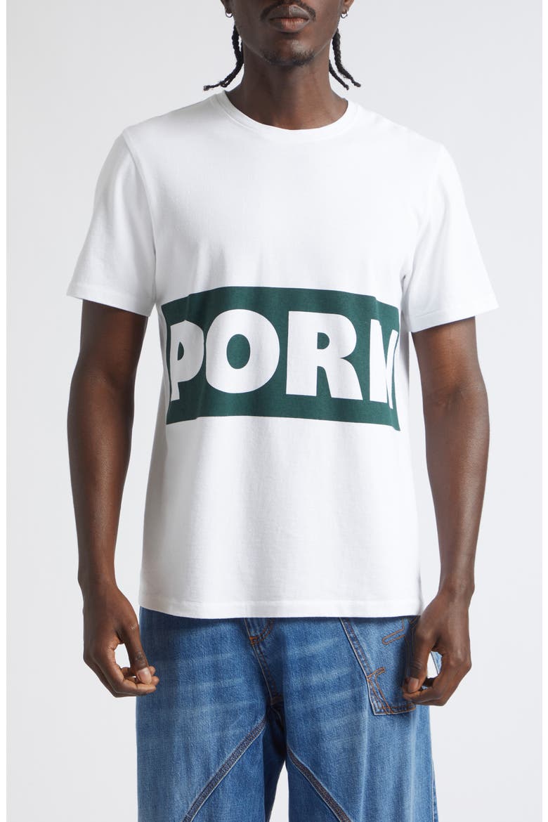 Porn Graphic T-Shirt, Main, color, WHITE/ GREEN