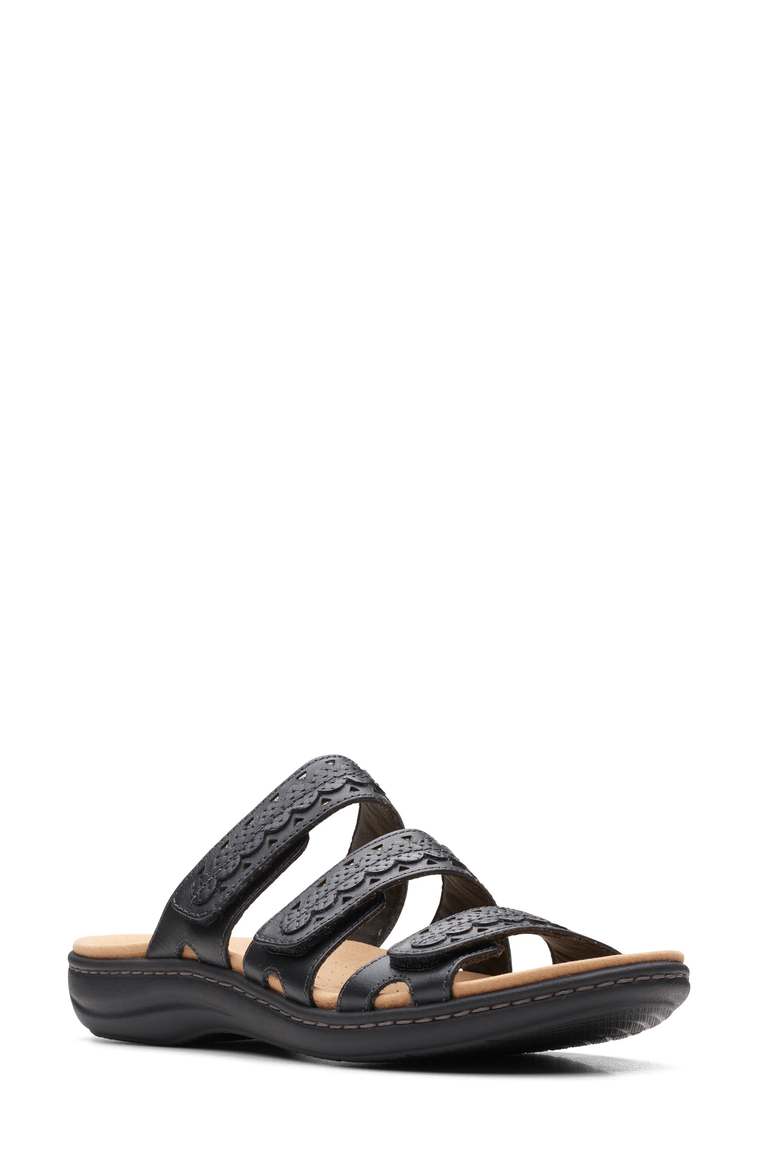 Clarks<sup>®</sup> Laurieann Cove Leather Sandal, Main, color, 