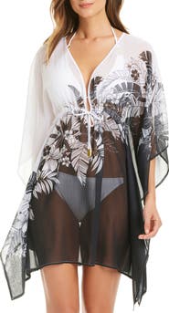 BLEU by Rod Beattie Double Duty Chiffon Cover-Up Caftan