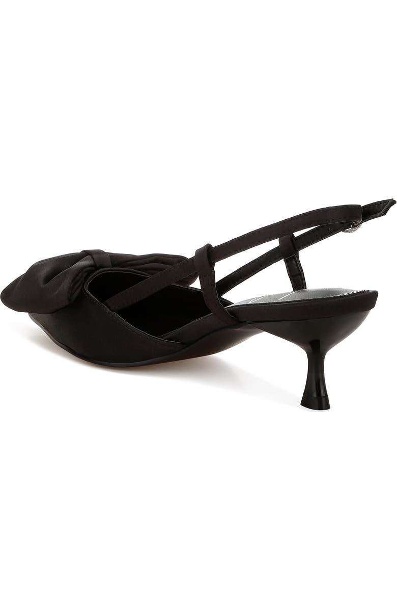LONDON RAG Okshak Satin Bow Slingback Pump, Alternate, color, Black