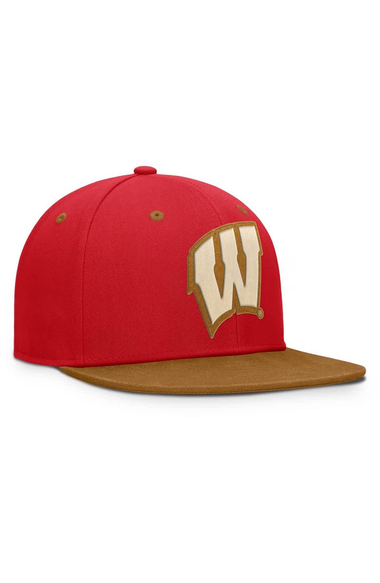 FANATICS Men's Fanatics Red/Brown Wisconsin Badgers NoBo Fitted Hat, Alternate, color, Red