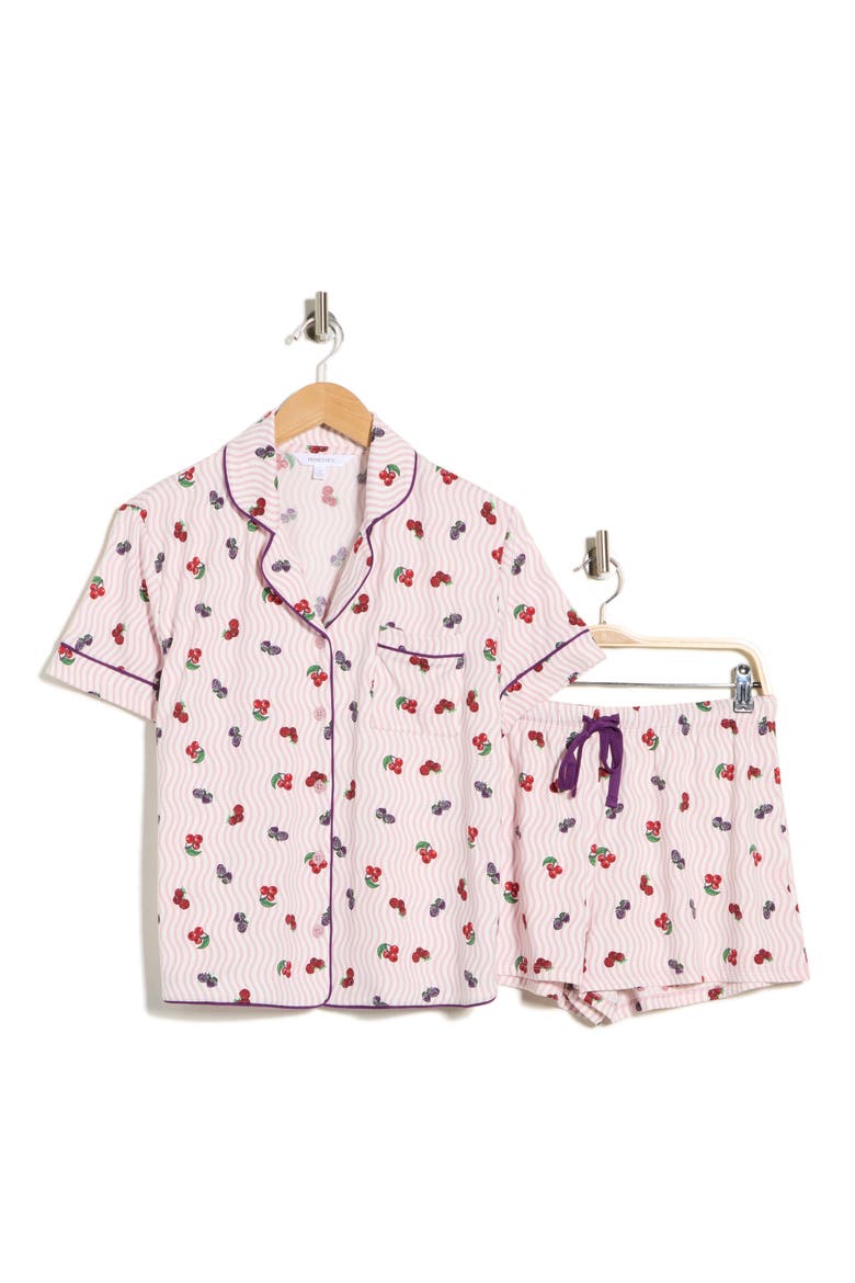 Quiet Night Pajamas, Alternate, color, BERRY WAVES