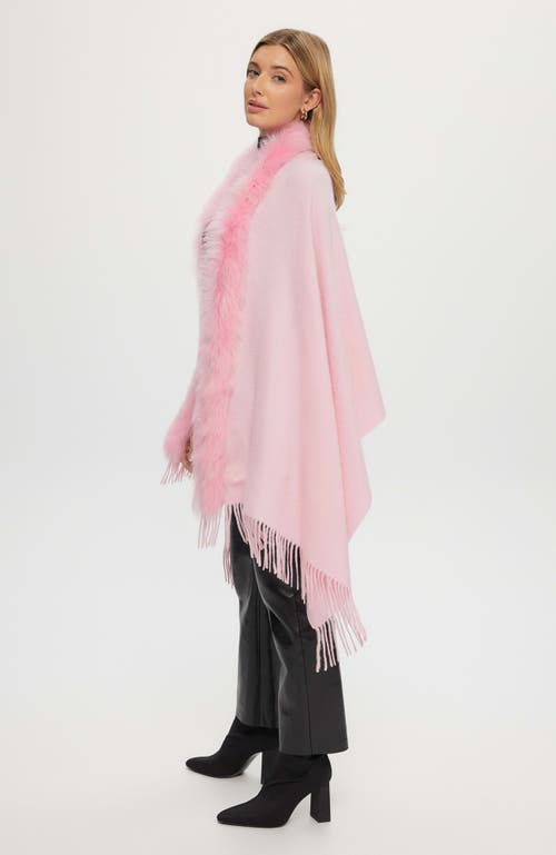 Gorski Cashmere Stole With Trim In Pink