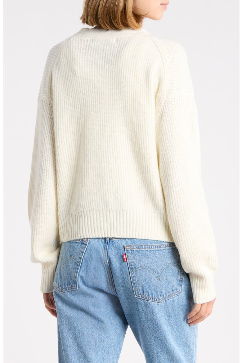 Pearl Bow Cardigan, Alternate, color, IVORY