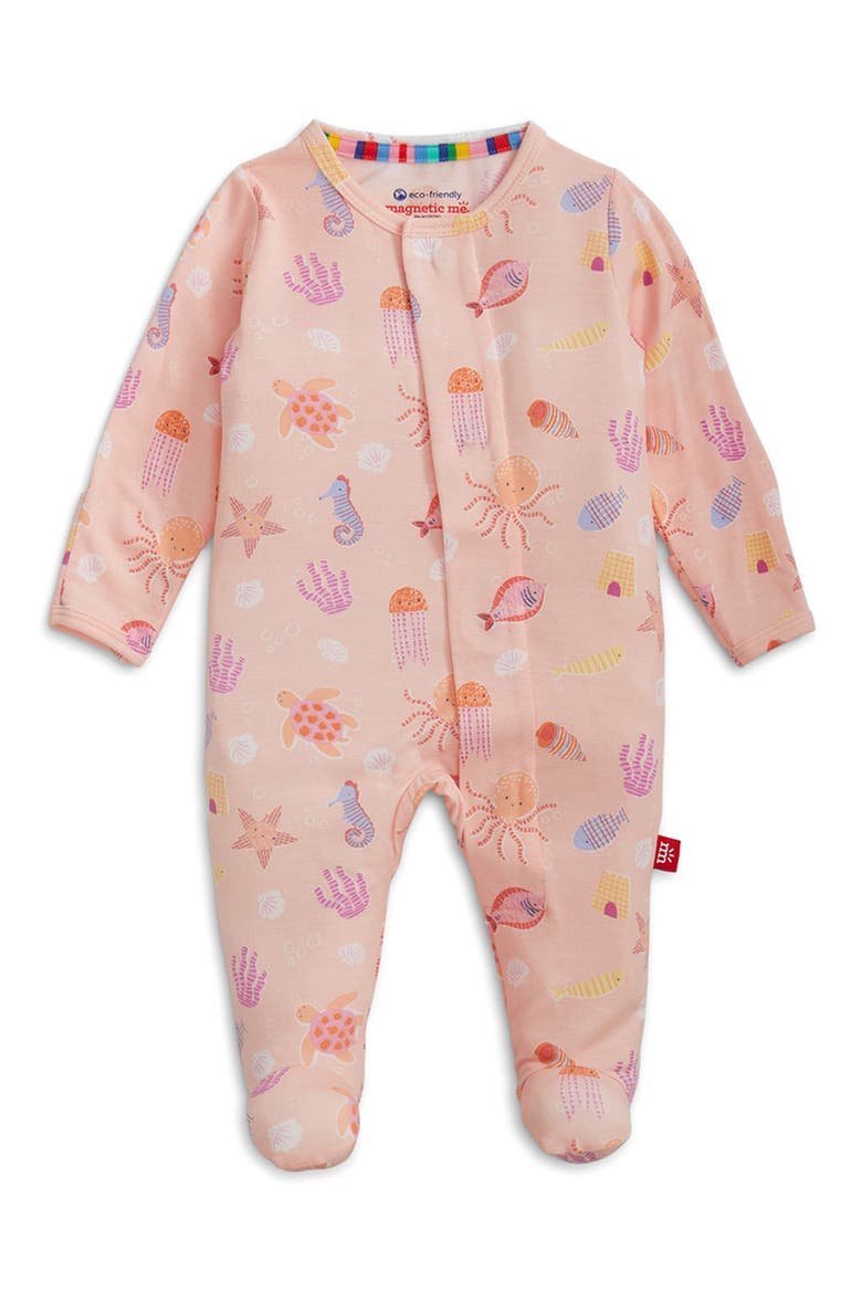 Deep Chic Pink Magnetic Footie, Main, color, PINK