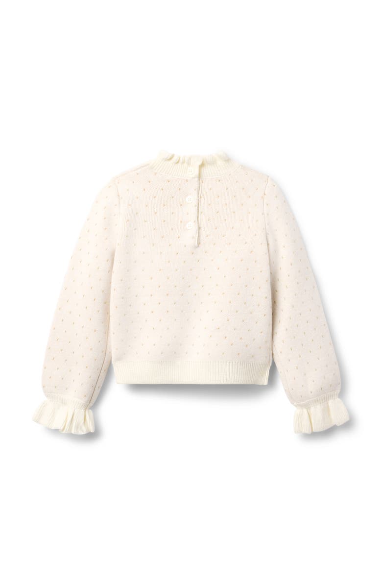 Janie and Jack Sparkle Dot Sweater, Alternate, color, Beige