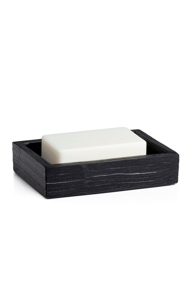 Shou Sugi Ban Soap Dish, Main, color, BLACK