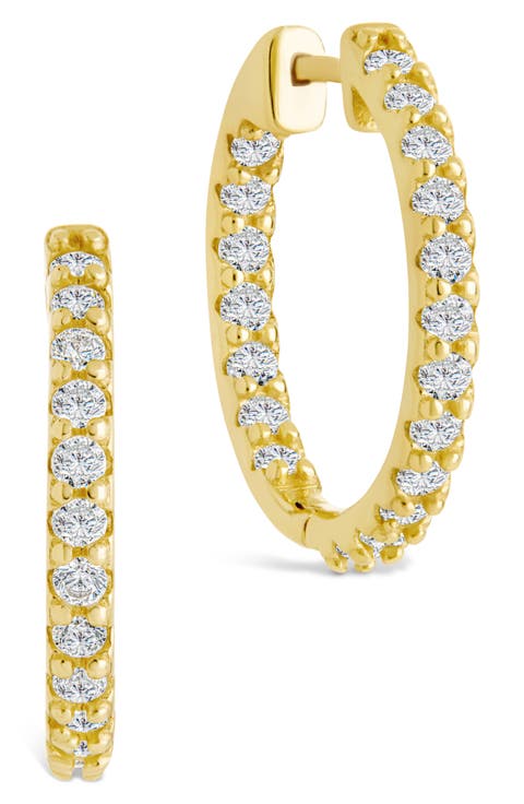Constance Cubic Zirconia Inside Out Hoop Earrings