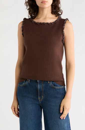 Braided Trim Sweater Tank