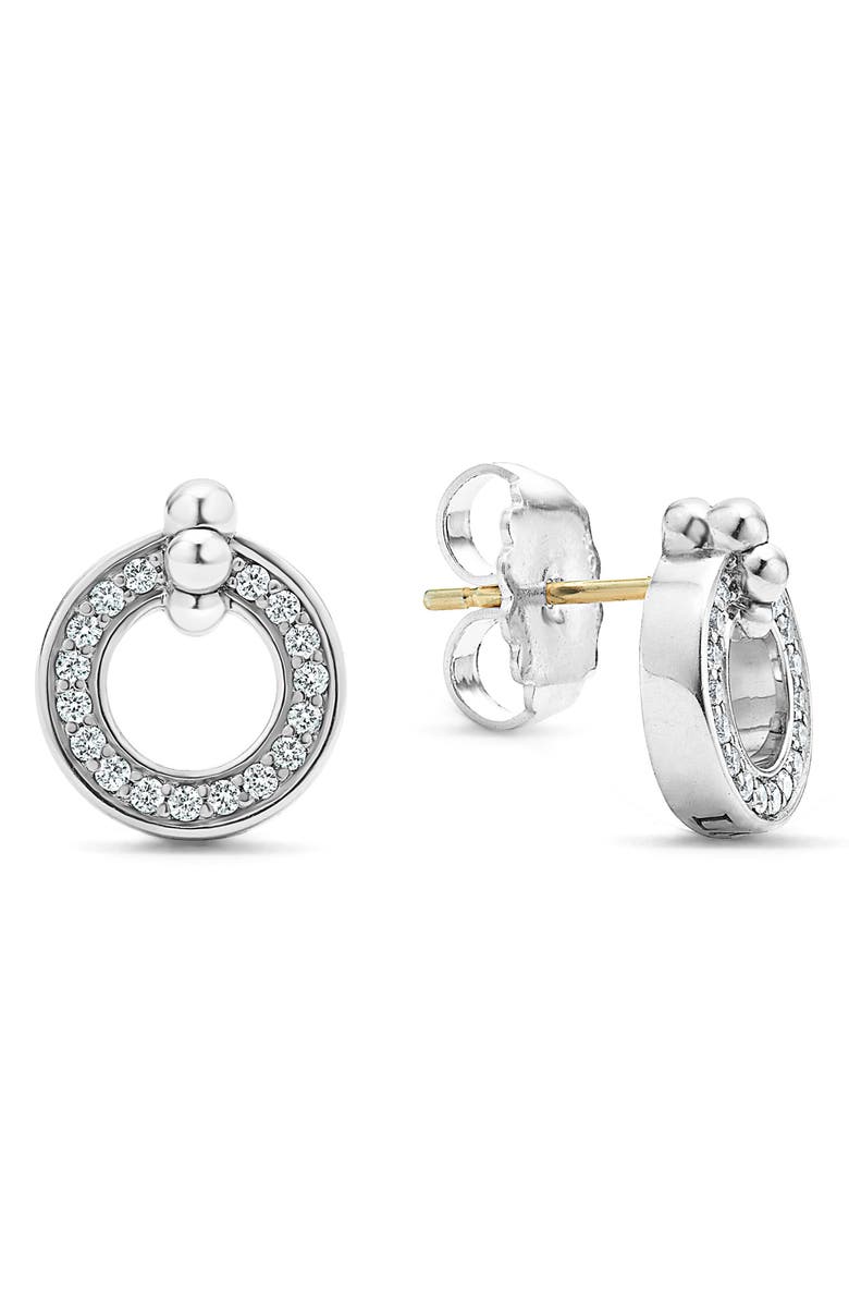 LAGOS Caviar Spark Diamond Stud Earrings & Necklace Set, Alternate, color, 