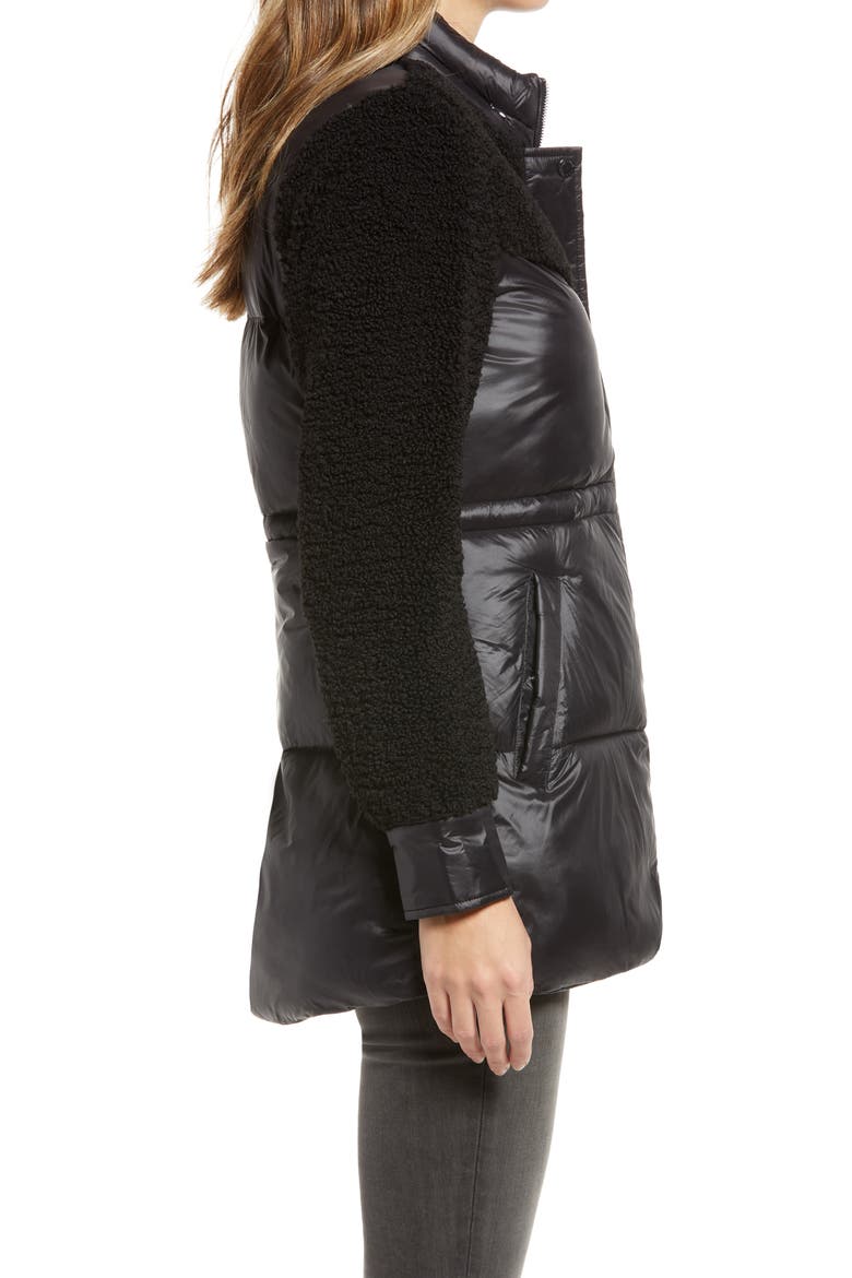Mixed Media Jacket, Alternate, color, BLACK