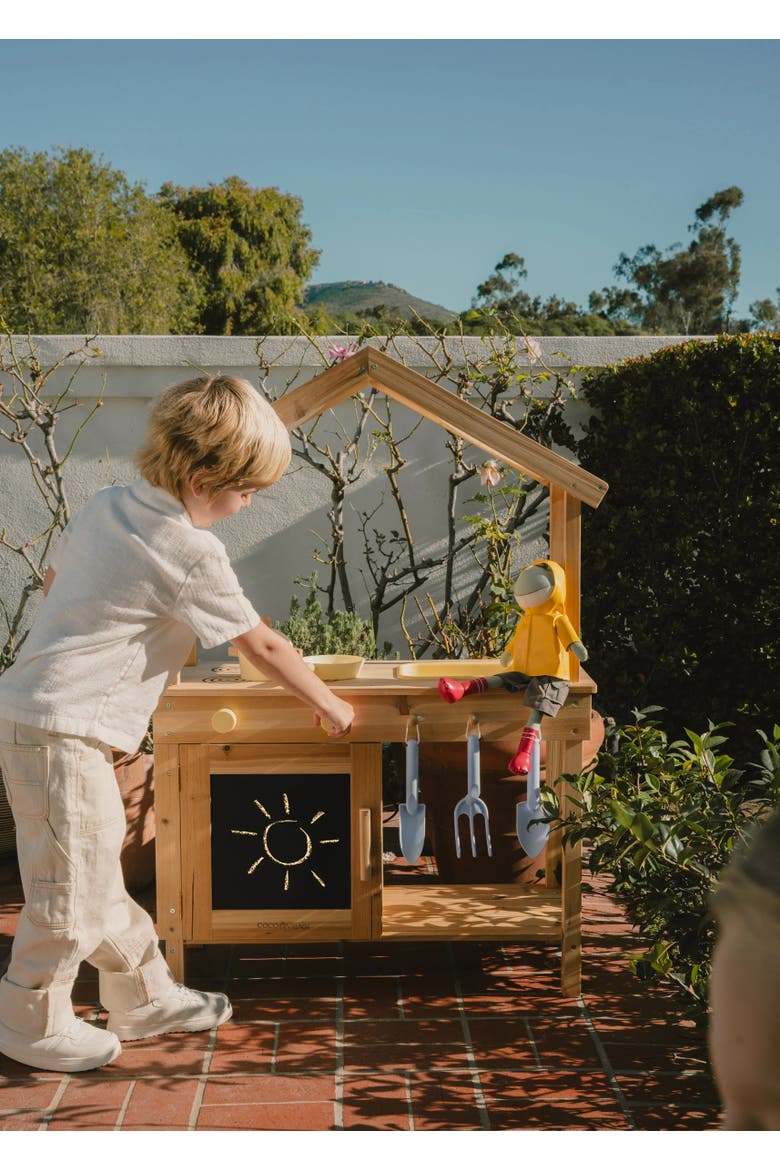 Wooden Outdoor Play Kitchen, Alternate, color, Multicolor