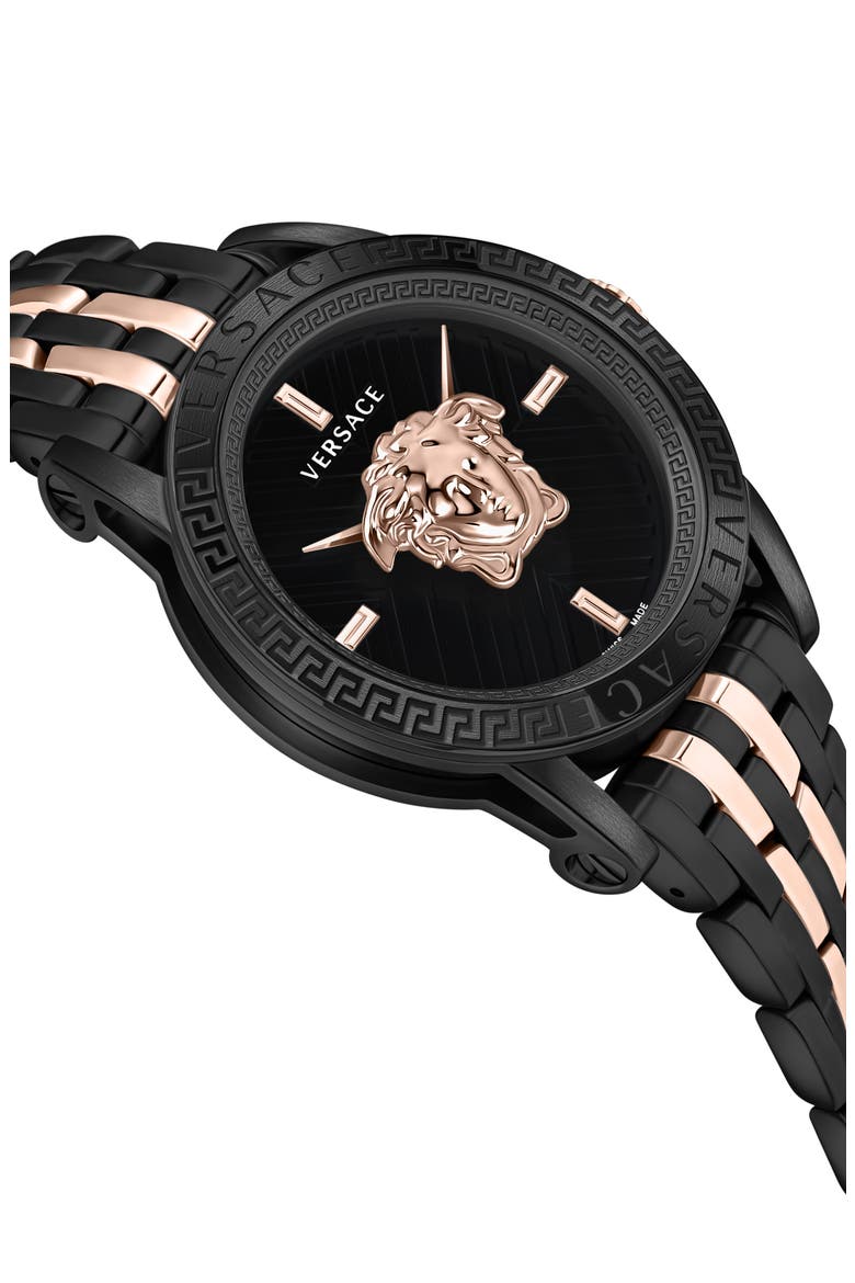 V-Code Bracelet Watch, 43mm, Alternate, color, TWO TONE