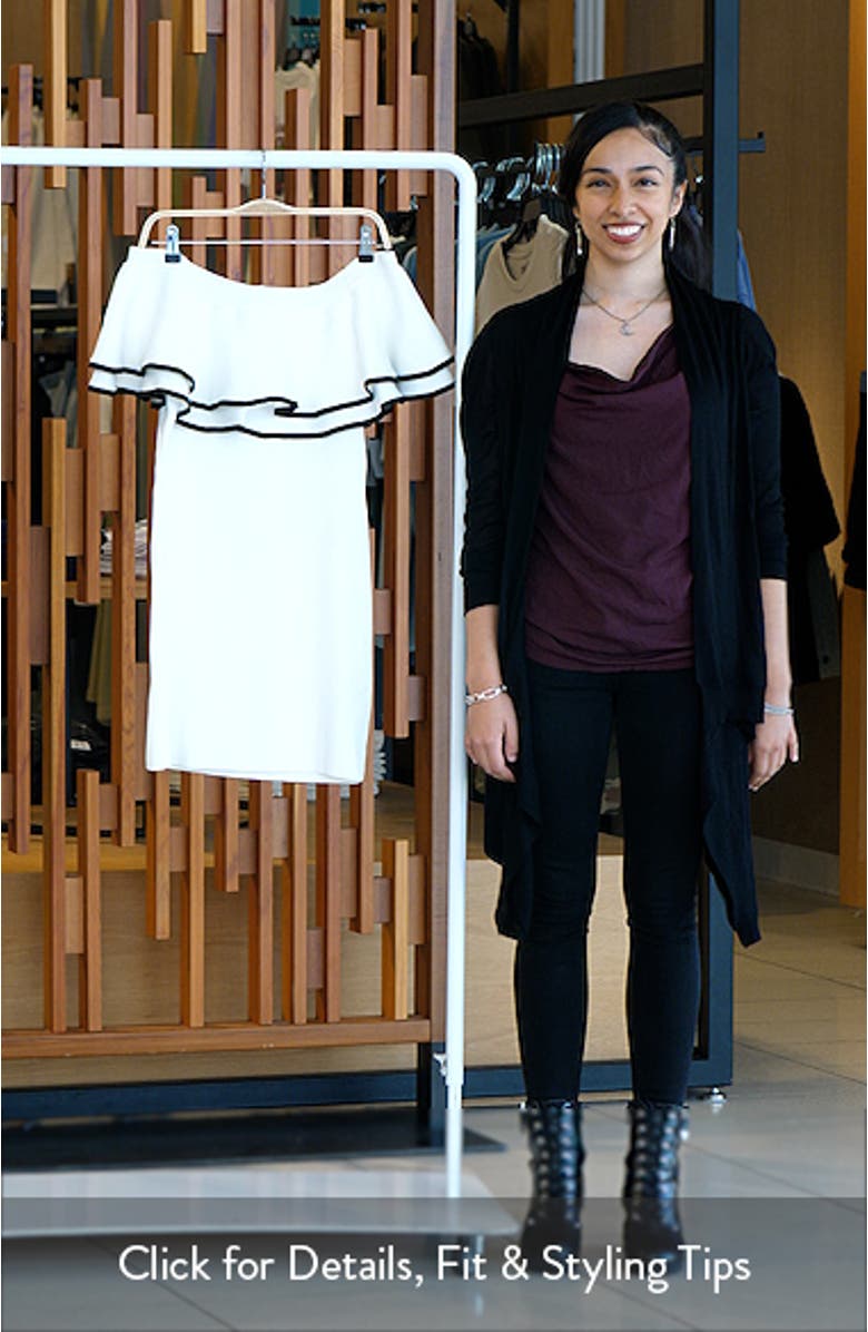 Contrast Detail Ruffle Off the Shoulder Minidress, sales video thumbnail