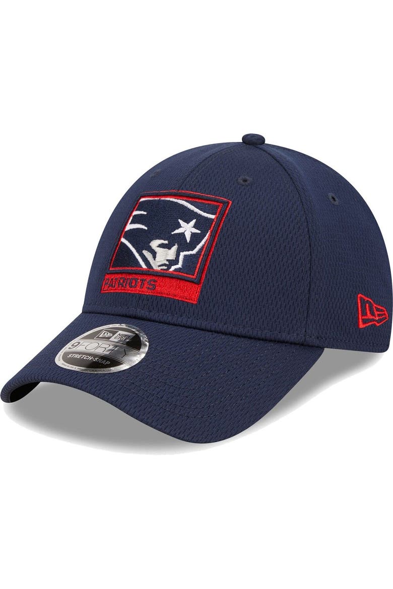 Men's New Era Navy New England Patriots Framed AF 9FORTY Snapback Hat, Main, color, Navy
