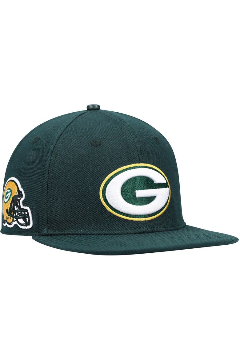 Men's Pro Standard Green Green Bay Packers Logo II Snapback Hat, Main, color, Green