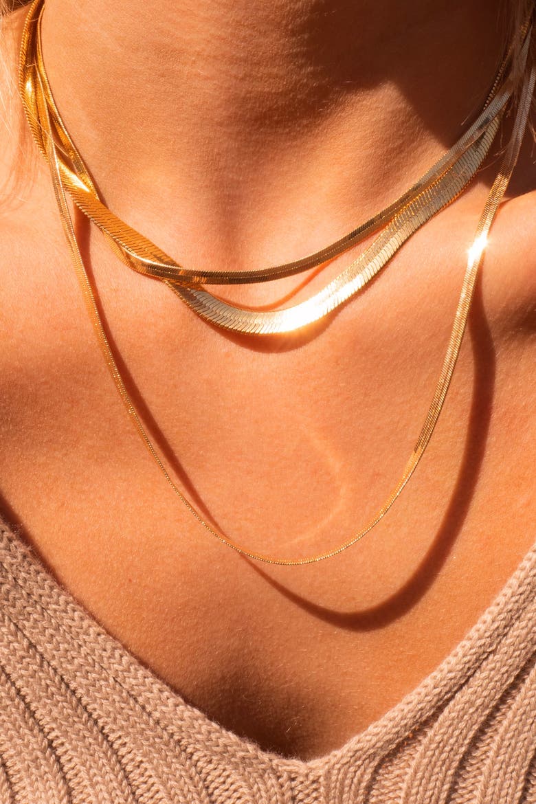 Jumbo Nile Necklace, Alternate, color, Gold