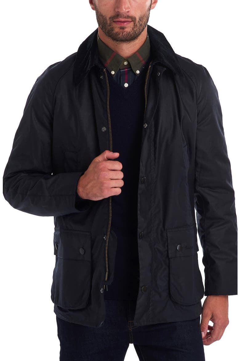 Ashby Waxed Cotton Jacket, Main, color, NAVY