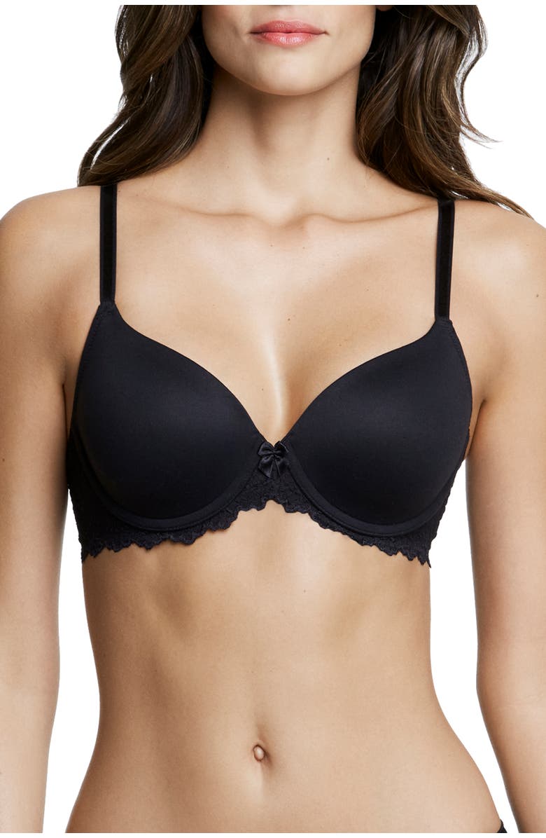 Dominique Intimates Lacee Everyday Contour T-Shirt Bra, Main, color, Black