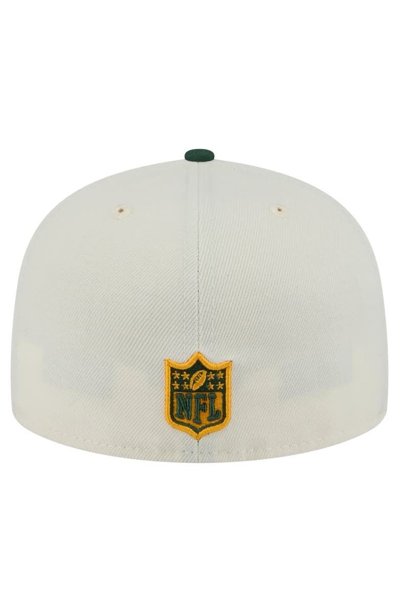 New Era Men's New Era  Cream/Green Green Bay Packers Main 59FIFTY Fitted Hat, Alternate, color, 