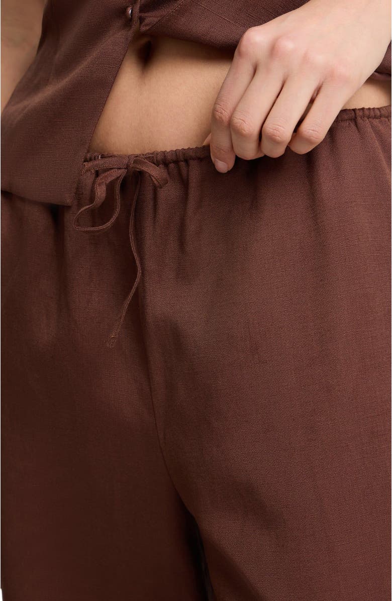 Onia Air Linen Cargo Pant, Alternate, color, Brown