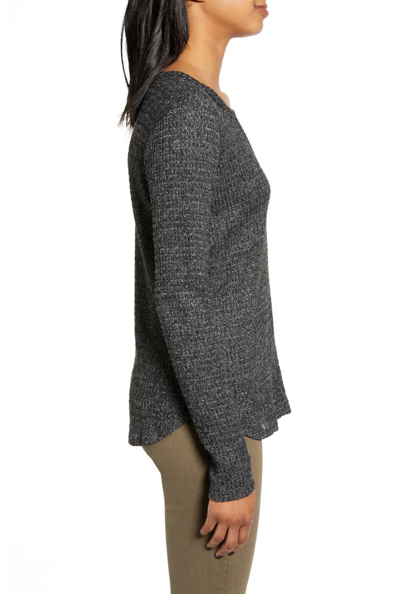 Long Sleeve Thermal Henley Top, Alternate, color, CHARCOAL