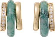 ROXANNE ASSOULIN The Stone Huggie Hoop Earrings