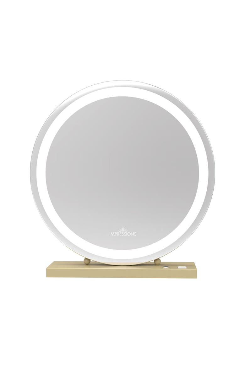 Hollywood Venus LED Makeup Mirror, Main, color, Gold