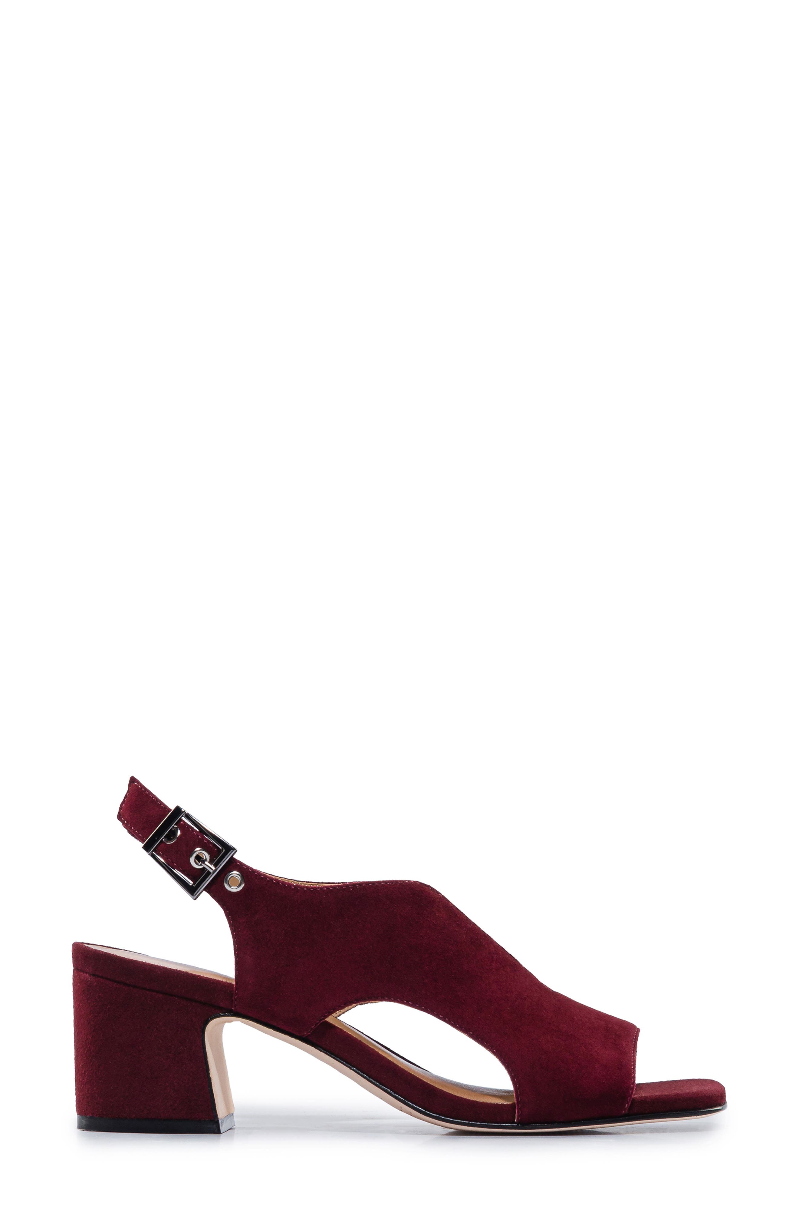Bedford Mid Heel Sandal, Alternate, color, AUBERGINE