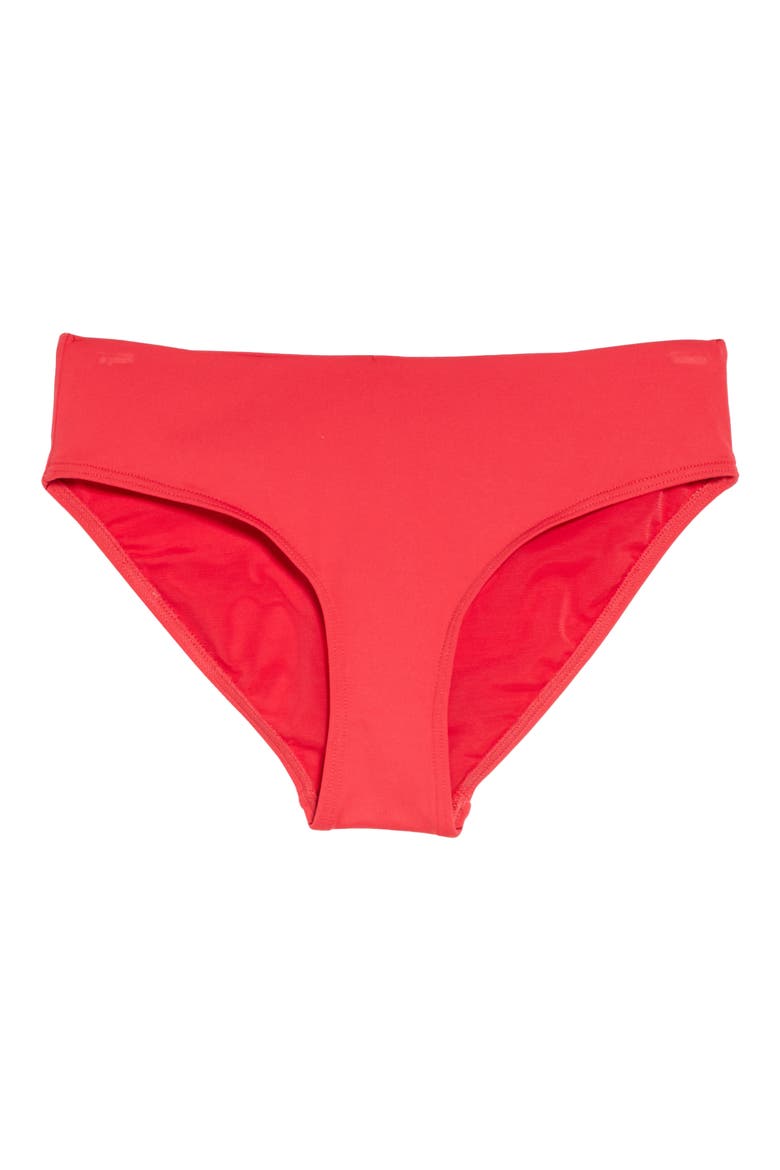 Mid Bikini Bottoms, Alternate, color, RED
