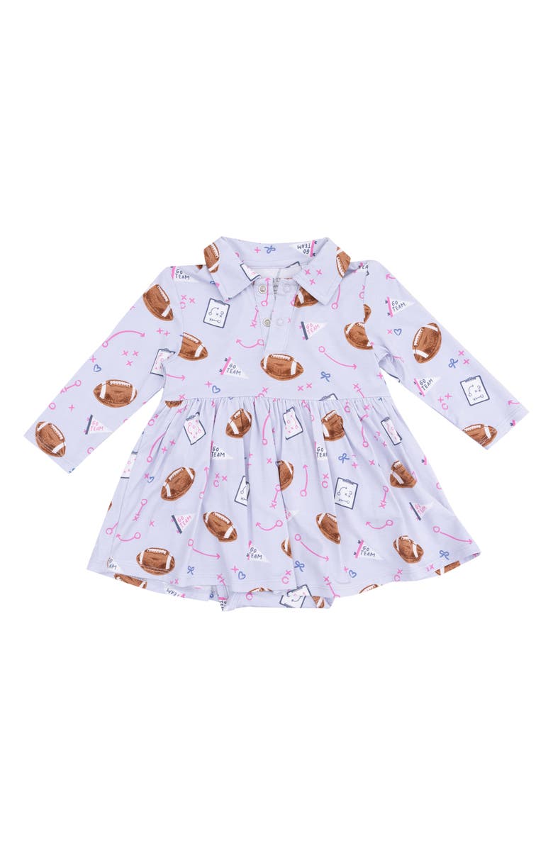 Angel Dear Touchdown Time Polo Dress, Main, color, Artic Ice